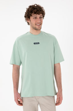 Erkek Oversize Fit Bisiklet Yaka Su Ye_ili Ti__rt Sepette S_rpriz _ndirim - U.s. polo assn фото 4