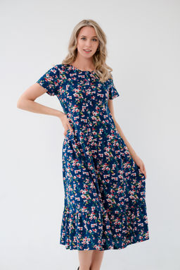 Платье женское из кулирки Кармелита сакура - Амадэль фото 5