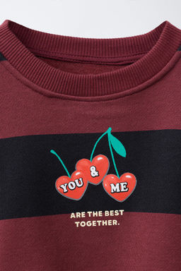 STRIPED CHERRY SWEATSHIRT - Zara фото 11