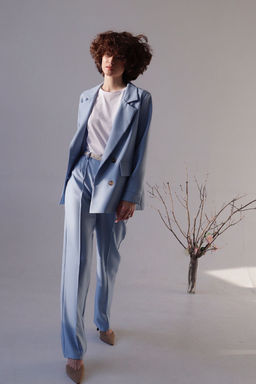 Жакет двубортный голубой - Martichelli фото 19