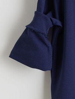 Bisiklet Yaka Bask?l? Erkek ?ocuk Sweatshirt