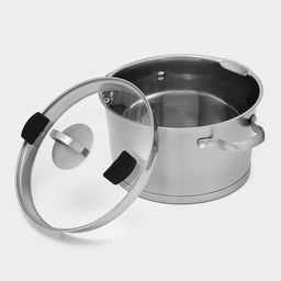 Кастрюля Magistro HiTech Steel, 5.2 л, d=24 см, h=14.5 см, слив для воды, капсульное дно, индукция, нержавеющая сталь  фото 3