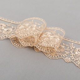 Кружево Gamma сетка 64 мм GKM-6401 в пакете 10 м  0.2 Турция TL005BE бежевый