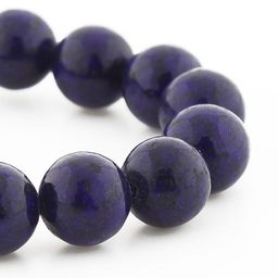 Лазурит фиолетовый 10мм, браслет "Классика" длина 17см