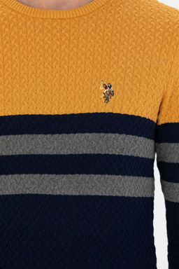 Свитер U.S. Polo Assn мужской темно-синий хлопок  фото 7