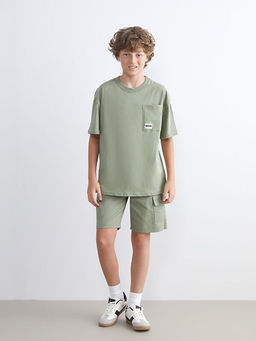 Bisiklet Yaka D?z Cepli Erkek ?ocuk Ti??rt