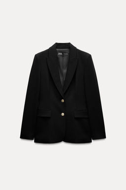 FITTED BLAZER WITH SHOULDER PADS - Zara фото 15