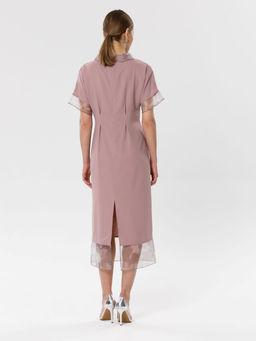 Платье с отделкой из органзы