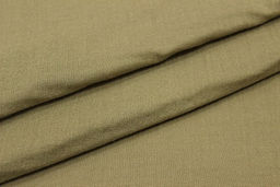 Муслин двухслойный с эффектом жатости цв.Оливково-бежевый, ш.1.35м, хлопок-100%, 110гр/м.кв - Купава фото 3