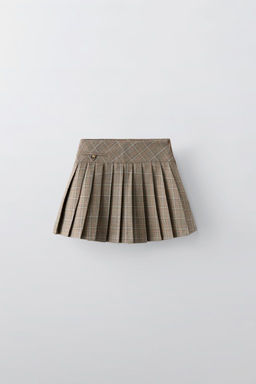 CHECK BOX PLEAT SKIRT - Zara фото 2