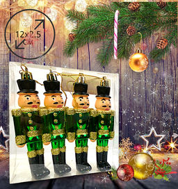 Новогоднее укаршение на ёлку, солдатики , упаковка 4шт, 12 см - Family фото 2