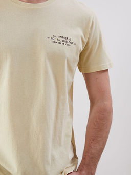 Bisiklet Yaka K?sa Kollu Bask?l? Penye Erkek Ti??rt