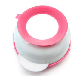 Набор детской посуды: миска на присоске 400мл., с крышкой, ложка, цвет белый/зеленый - Крошка я фото 9