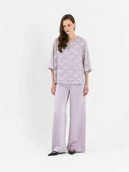 Брюки атласные Новый год