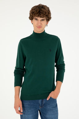 Мужской темно-зеленый базовый свитер Неожиданная скидка в корзине - U.s. polo assn фото 3