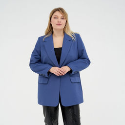 Пиджак женский MIST plus-size, размер 56, синий