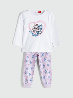 Lilo & Stitch Bask?l? K?z ?ocuk Pijama Tak?m?
