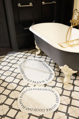 Trendyolmilla Home 2li Bask?l? Kayd?rmaz Tabanl? Banyo Paspas Seti TPHSS25BPS00008