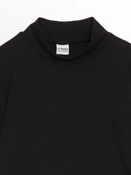 Yar?m Bal?k?? Yaka Basic K?z ?ocuk Ti??rt - Waikiki фото 3