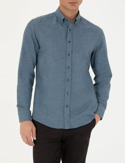 Рубашка Pierre Cardin Slim Fit синяя