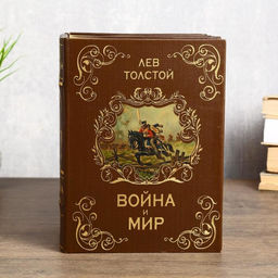 Шкатулка книга - сейф многотомный «Война и мир», дерево, 25×19×16.5 см