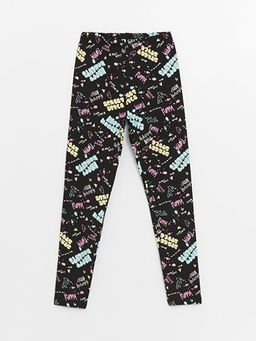 Beli Lastikli Bask?l? K?z ?ocuk Tayt