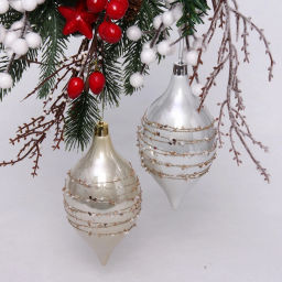 Набор украшений SHINE "Star Thread" 13,8х6,5 см (2 шт.), light champagne/silver