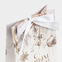 Цена за 2 шт. Пакет подарочный новогодний с лентой Волшебный Новый год, 13?23?7 см - Дарите счастье фото 6