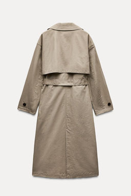 LONG TRENCH COAT WITH BELT - Zara фото 7