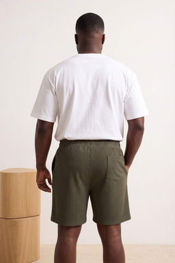 Haki Oversize/Genis Kesim Dokulu K?r?smaz Ottoman Sort TMNSS25AP00001