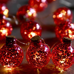 Гирлянда Нить 1.6 м с насадками Шарики с розовым конфетти, IP20, серебристая нить, 15 LED, от батареек АА?2, свечение тёплое белое