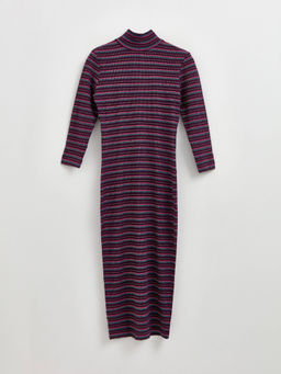 CONTE Платье в полоску с мерцающим блеском 836 plum