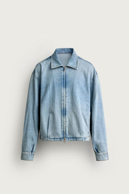 CAZADORA DENIM LAVADO CREMALLERA / Azul claro - Zara фото 7