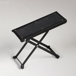 Подставка под ногу гитариста, черная, 25.5×10.5×12.5-25.5 см