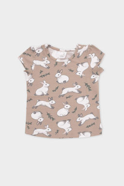 КП 302301/темно-бежевый,нежные зайчики джемпер д/дев яс