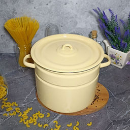 Кастрюля 9,0л 2с200/с без рис. крем.