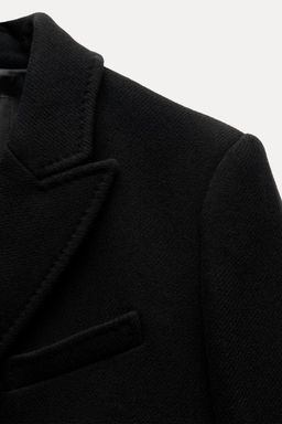 ZW COLLECTION LONG MANTECO WOOL BLEND COAT - Zara фото 5