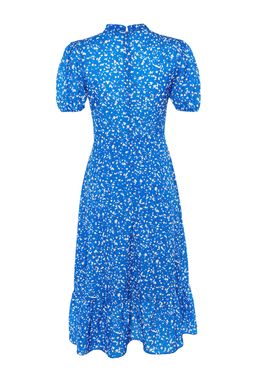 TRENDYOLMILLA Ac?k Mavi Cicekli A Kesim F?rf?rl? Midi Dokuma Elbise TWOSS20EL0894  фото 52