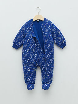 Bisiklet Yaka Uzun Kollu Bask?l? Erkek Bebek Uyku Tulumu - Waikiki фото 3