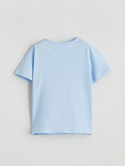 Bisiklet Yaka ?i?ekli K?z ?ocuk Ti??rt