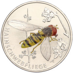 Монета 5 евро 2024 года F Германия Чудесный мир насекомых  Мармеладная муха
