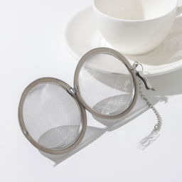 Цена за 10 шт. Ситечко для чая Доляна, d=7 см, нержавеющая сталь, серебристое  фото 5