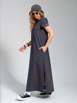 970 Платье-мантия "Серый"