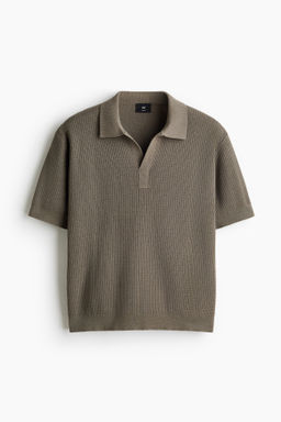 Polo en punto trenzado Regular Fit - H&m фото 3