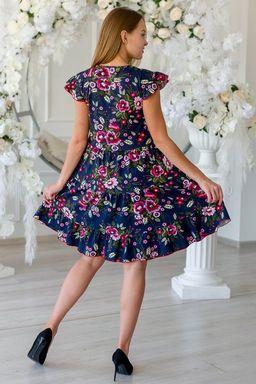 Платье женское из кулирки Люси малиновый колос - Амадэль фото 8