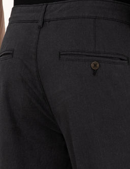 Siyah Slim Fit Pamuk Kar___ml_ Kanvas Pantolon