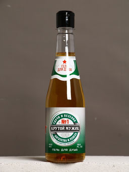 Подарочный набор Крепкому мужику, гель для душа во флаконе пиво, 500 мл и мочалка вобла, Чистое счастье  фото 4