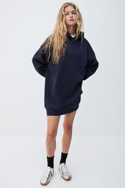 Vestido de algodon con capucha