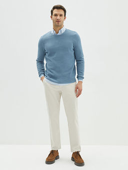 Bisiklet Yaka Uzun Kollu Erkek Triko Kazak - Waikiki фото 3