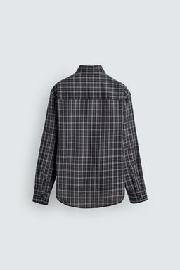 Рубашка Zara Voile Cuadros темно-синяя